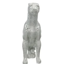 Majestic Panther 80cm Silver Resin Indoor Sculpture