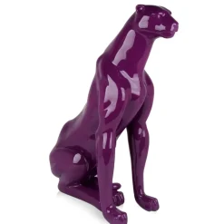 Majestic Panther 78cm Violet Resin Indoor Sculpture