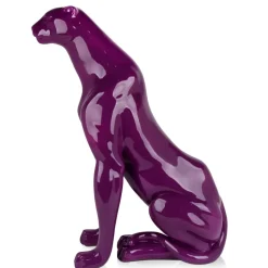 Majestic Panther 78cm Violet Resin Indoor Sculpture