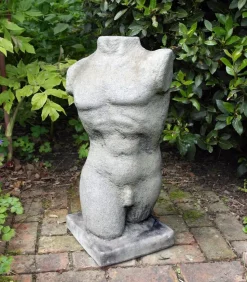 Male Torso Modern Stone Garden Ornament