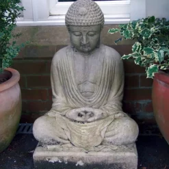 Meditation Buddha Stone Garden Statue