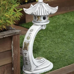 Medium Curved Japanese Pagoda Stone Garden Ornament