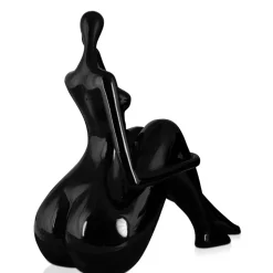 Mindful Grace 26cm Black Resin Indoor Sculpture