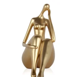 Mindful Grace 26cm Gold Resin Indoor Sculpture