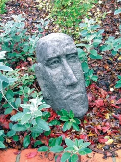 Moai Easter Island Head 39cm Stone Garden Ornament
