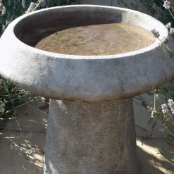 Modern Stone Garden Bird Bath