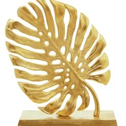 Monsera Leaf 37cm Gold Metal Indoor Sculpture
