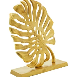 Monsera Leaf 37cm Gold Metal Indoor Sculpture