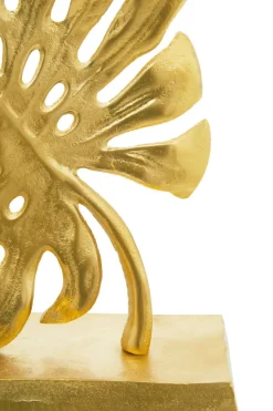 Monsera Leaf 37cm Gold Metal Indoor Sculpture
