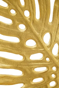 Monsera Leaf 37cm Gold Metal Indoor Sculpture