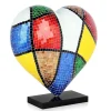 Mosaic Heart v2 46cm Pop Art Resin Indoor Sculpture