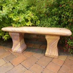 Mulsanne Polished Rainbow Sandstone Garden Bench