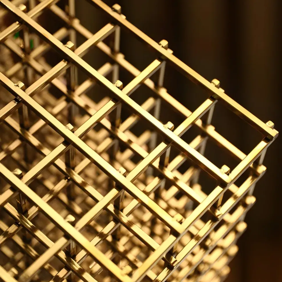 Multiverse 100cm Gold Geometric Metal Garden Sculpture