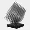 Multiverse 150cm Silver Geometric Metal Garden Sculpture