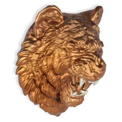 Mystic Tiger 37cm Bronze Resin Wall Sculpture