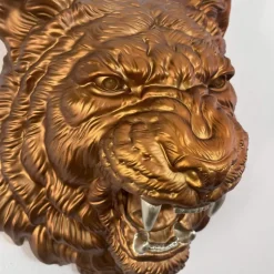 Mystic Tiger 37cm Bronze Resin Wall Sculpture