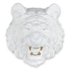 Mystic Tiger 37cm White Resin Wall Sculpture