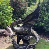 Mystical Dragon 232cm Bronze Metal Garden Statue