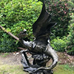 Mystical Dragon 232cm Bronze Metal Garden Statue