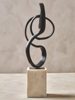 Mystical Grace 60cm Black Metal Indoor Sculpture