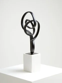 Mystical Grace 60cm Black Metal Indoor Sculpture