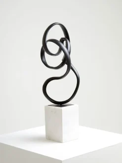 Mystical Grace 60cm Black Metal Indoor Sculpture