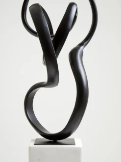 Mystical Grace 60cm Black Metal Indoor Sculpture