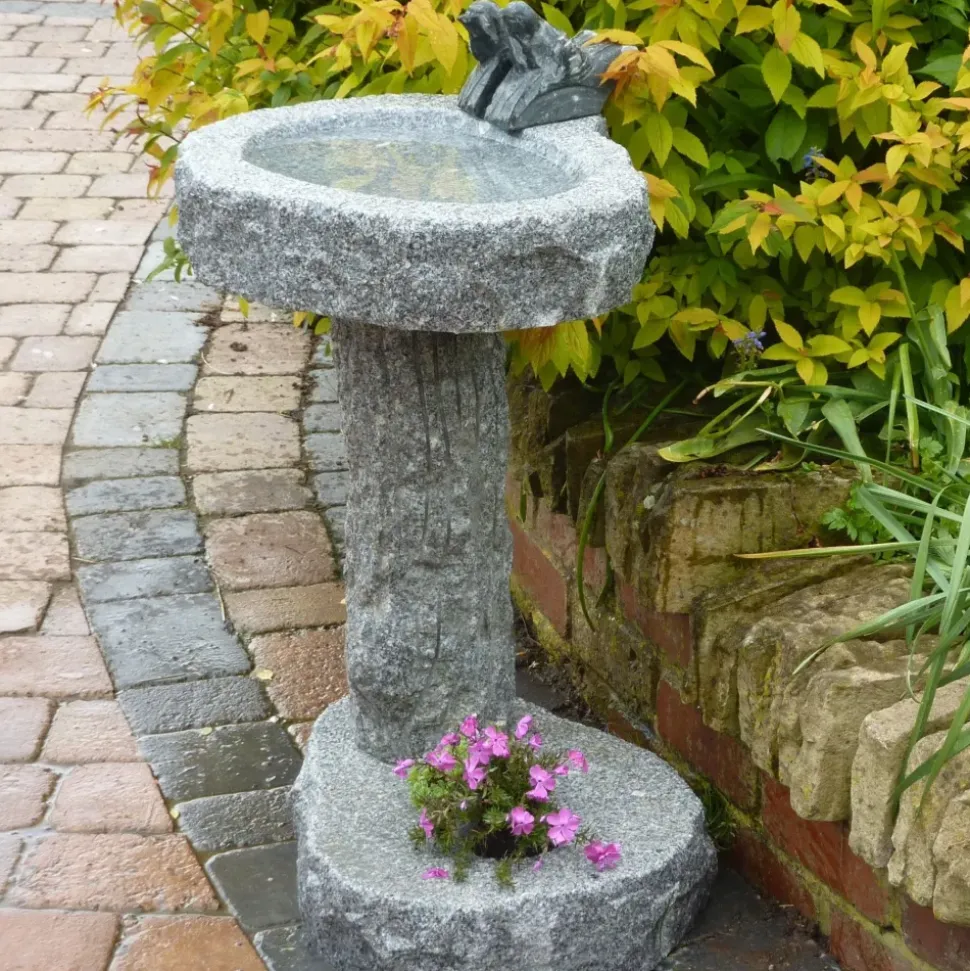 Natural Granite Stone Garden Birdbath