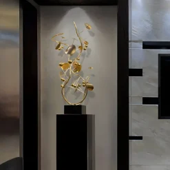 Nebular Bloom 103cm Gold Metal Indoor Sculpture