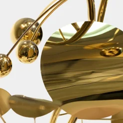 Nebular Bloom 103cm Gold Metal Indoor Sculpture