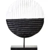 Night & Day 41cm Black & White Wood Indoor Sculpture