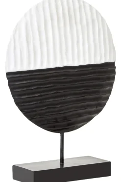 Night & Day 41cm Black & White Wood Indoor Sculpture