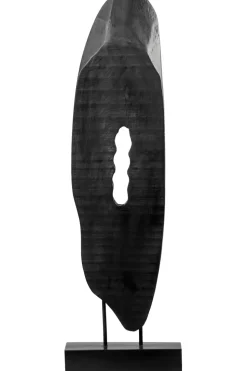 Obsidian Essence 70cm Black Wood Indoor Sculpture