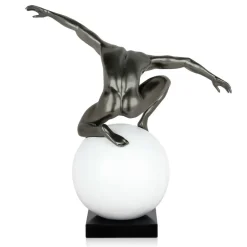 Orbital Balance 47cm Anthracite Resin Indoor Sculpture