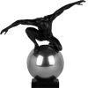 Orbital Balance 65cm Black Resin Indoor Sculpture