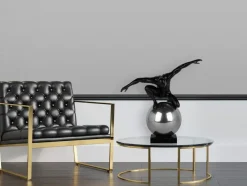 Orbital Balance 65cm Black Resin Indoor Sculpture