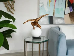 Orbital Balance 47cm Bronze Resin Indoor Sculpture