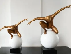 Orbital Balance 47cm Bronze Resin Indoor Sculpture