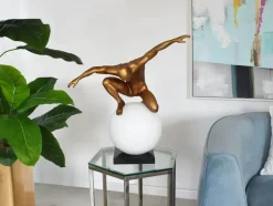 Orbital Balance 65cm Gold Resin Indoor Sculpture