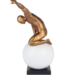 Orbital Balance 65cm Gold Resin Indoor Sculpture