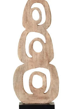 Orbital Elegance 57cm Wood Indoor Sculpture
