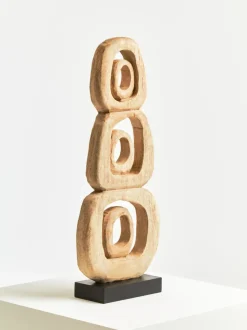 Orbital Elegance 57cm Wood Indoor Sculpture