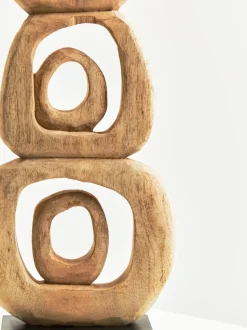 Orbital Elegance 57cm Wood Indoor Sculpture