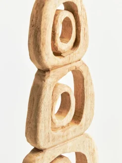 Orbital Elegance 57cm Wood Indoor Sculpture