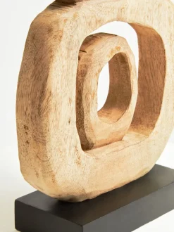 Orbital Elegance 57cm Wood Indoor Sculpture