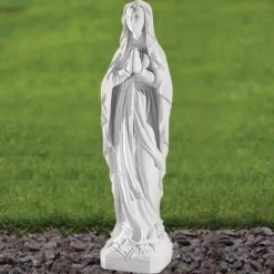 Our Lady of Lourdes 58cm Marble Resin Garden Statue