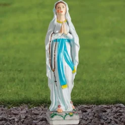Our Lady of Lourdes 58cm Marble Resin Garden Statue