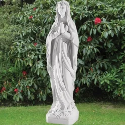 Our Lady of Lourdes 106cm Marble Resin Garden Statue