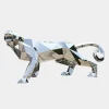 Panther 87cm Geometric Metal Garden Sculpture