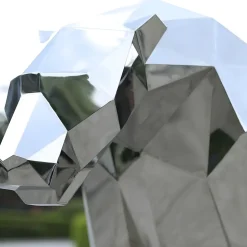 Panther 71cm Geometric Metal Garden Sculpture